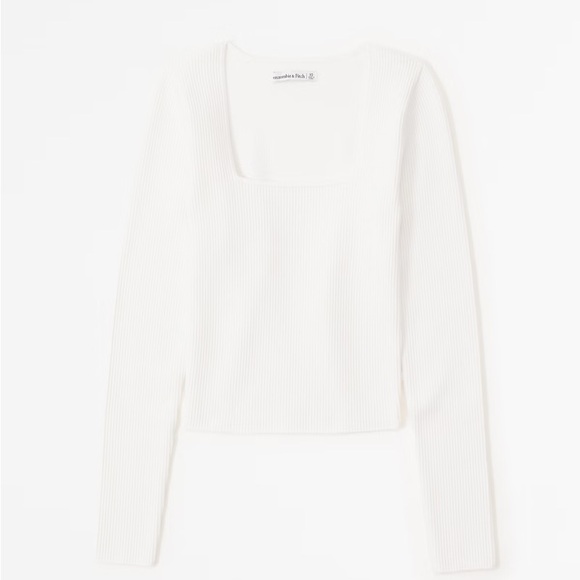 Abercrombie Long-Sleeve Ottoman Squareneck Top - Picture 2 of 7